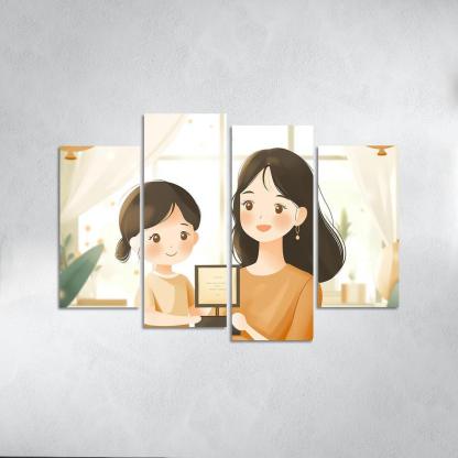 Milestones Of Love A Mothers Journey Through Time Canvas Paintings Frame