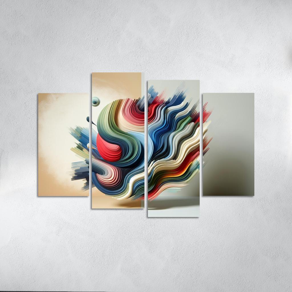 Luminous Acrylic Wall Art 4 Piece HD Canvas Wall Art-Original Frame