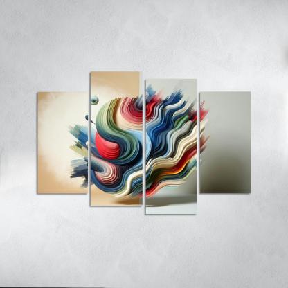 Luminous Acrylic Wall Art 4 Piece HD Canvas Wall Art-Original Frame