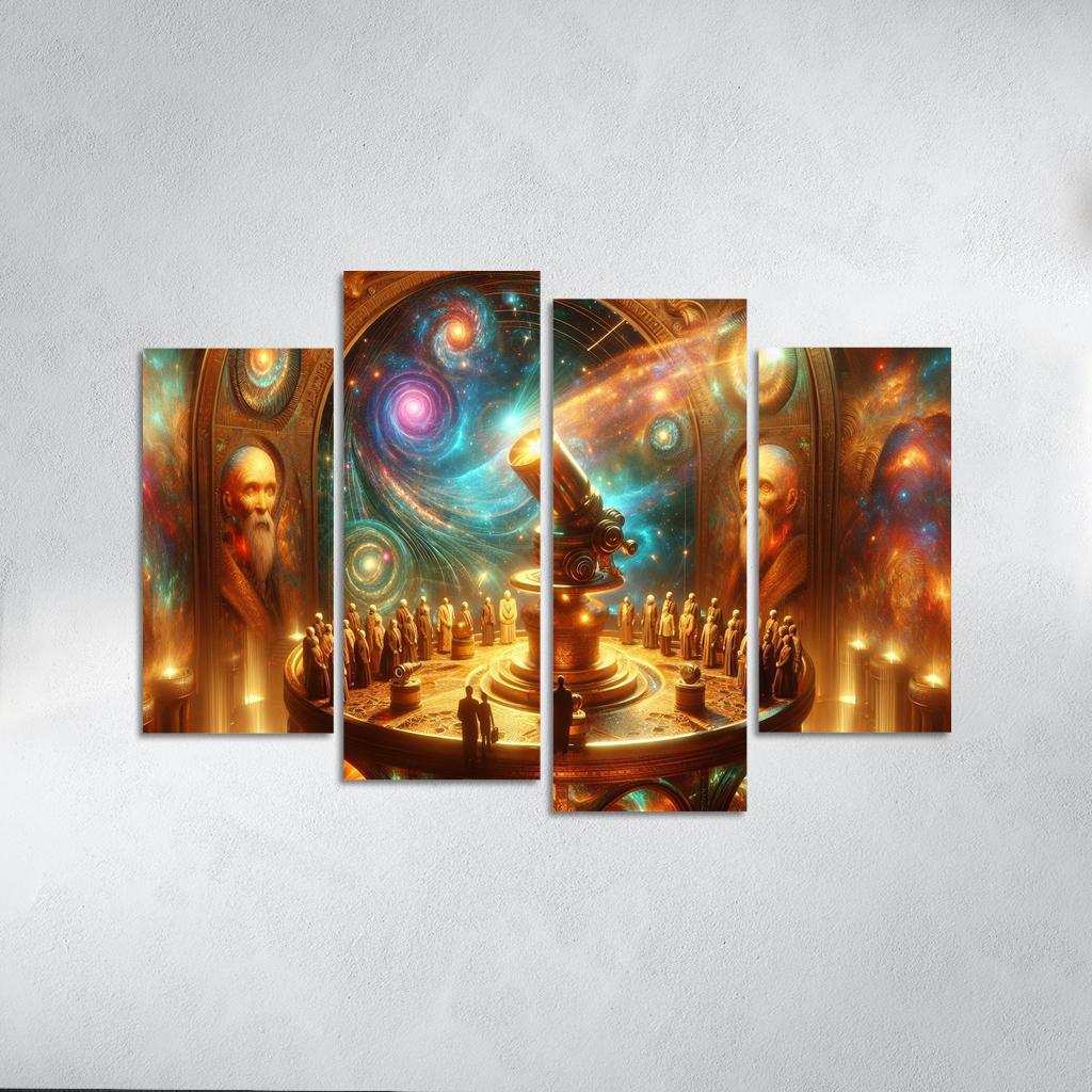 The Timeless Observatory 4 Piece HD Canvas Wall Art-Original Frame