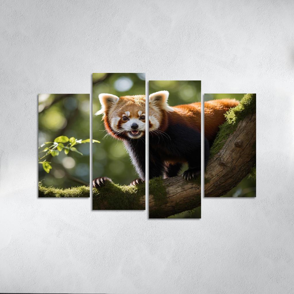 The Captivating Red Panda Cuddly Icon Of The Himalayas Modern Paintings Frame