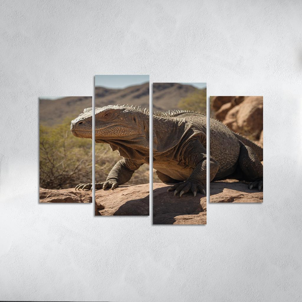 The Powerful Komodo Dragon Apex Predator Of The Islands Modern Paintings Frame