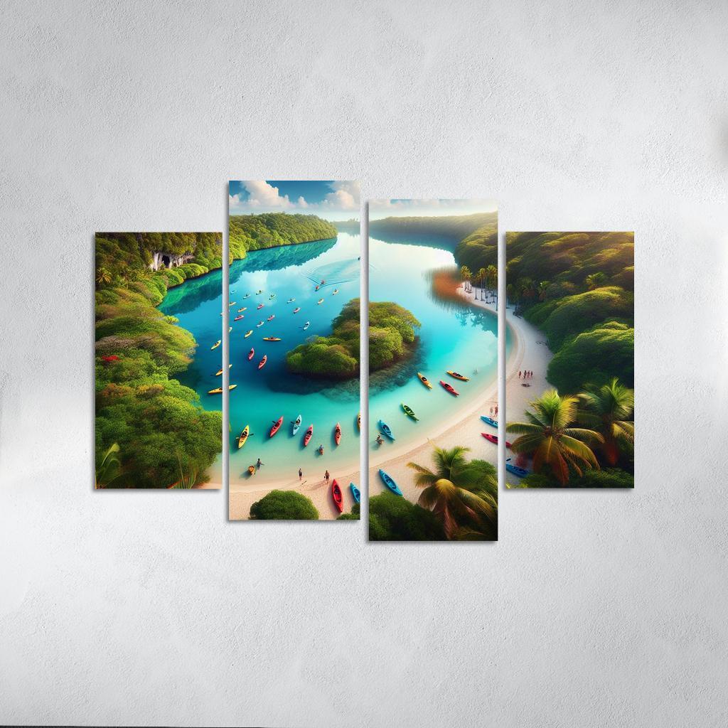 Lagoon Adventure Beach Premium Artwork Frames