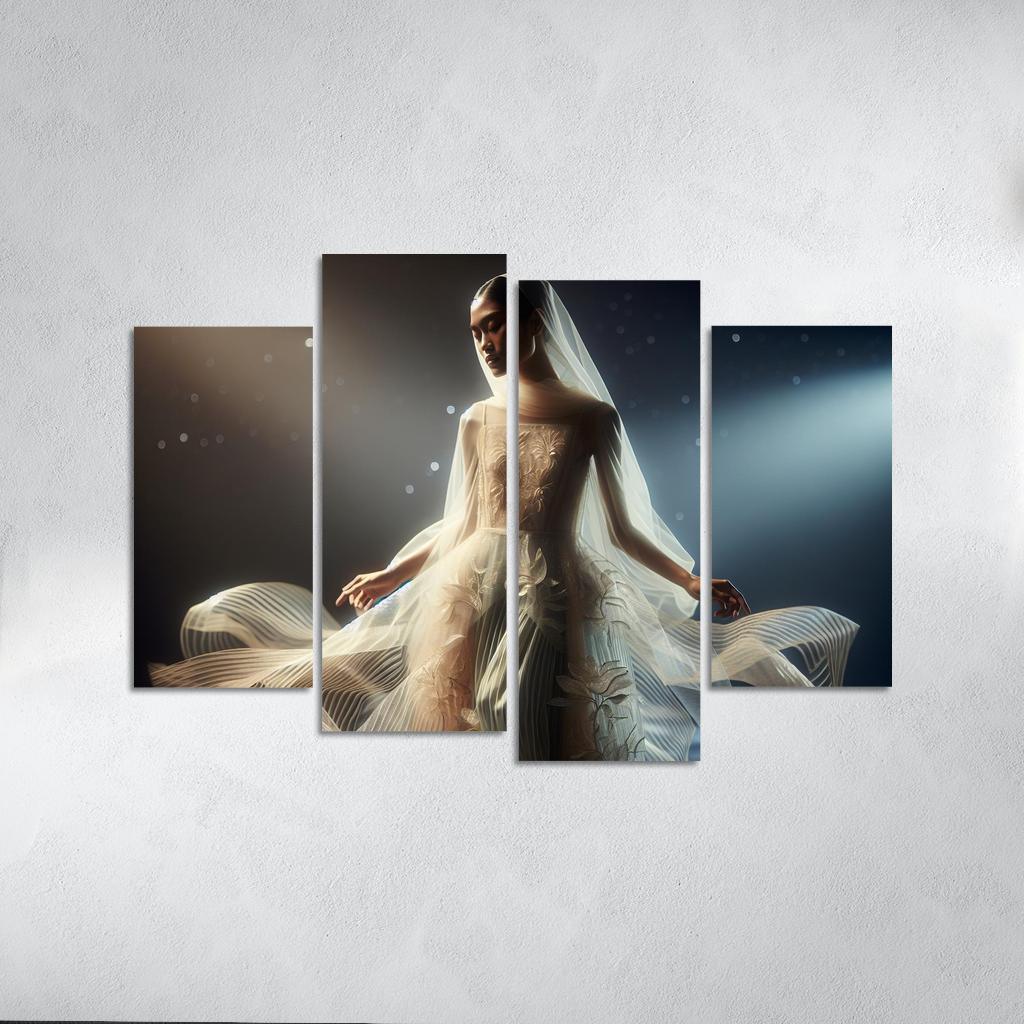 Translucent Layers Sheer Fashion Trends Multi-panel Paintings