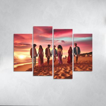 Sunset Shores A Romantic Haven Custom Paintings Frame