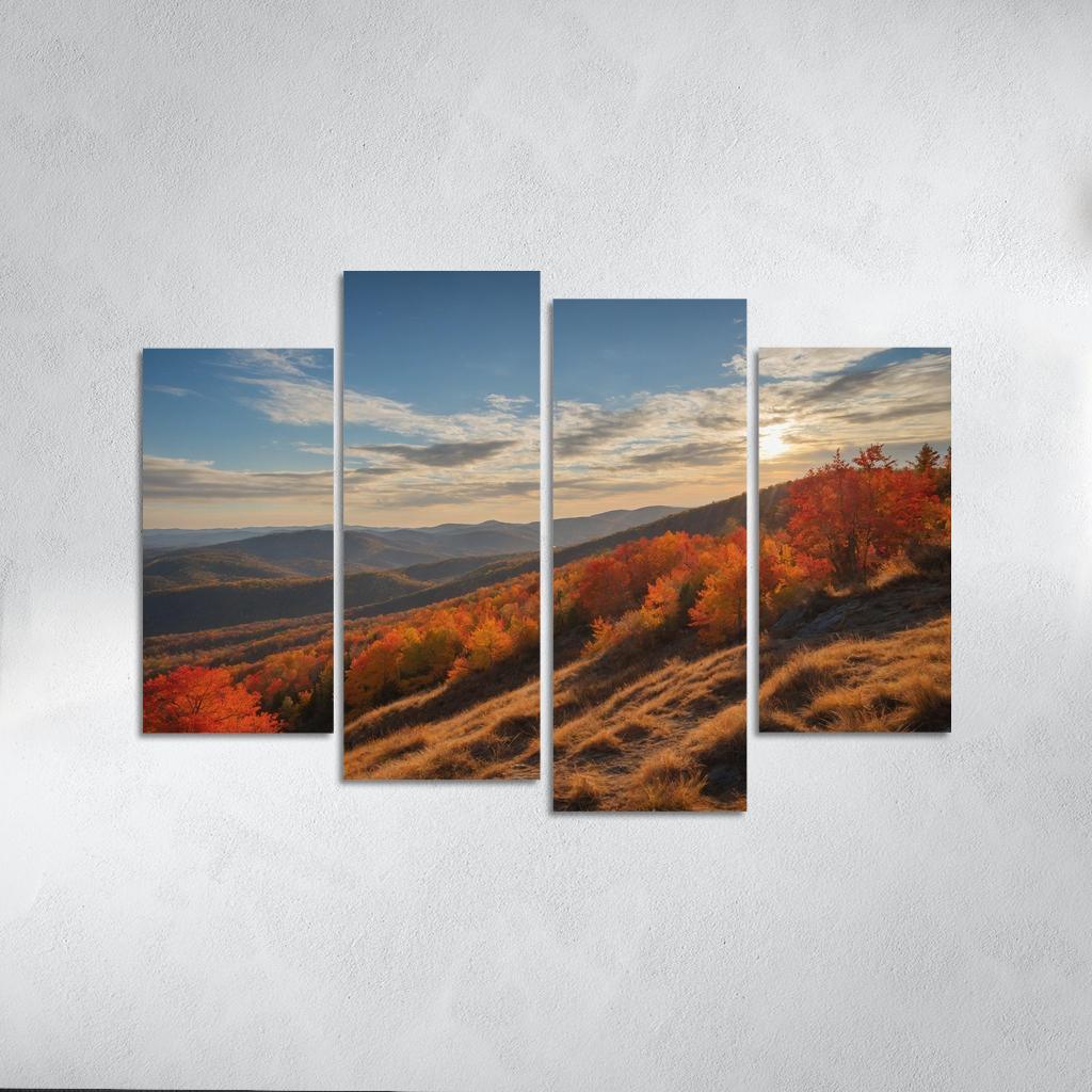 The Vibrant Palette Of Autumn Hills Oil Paintings Frame