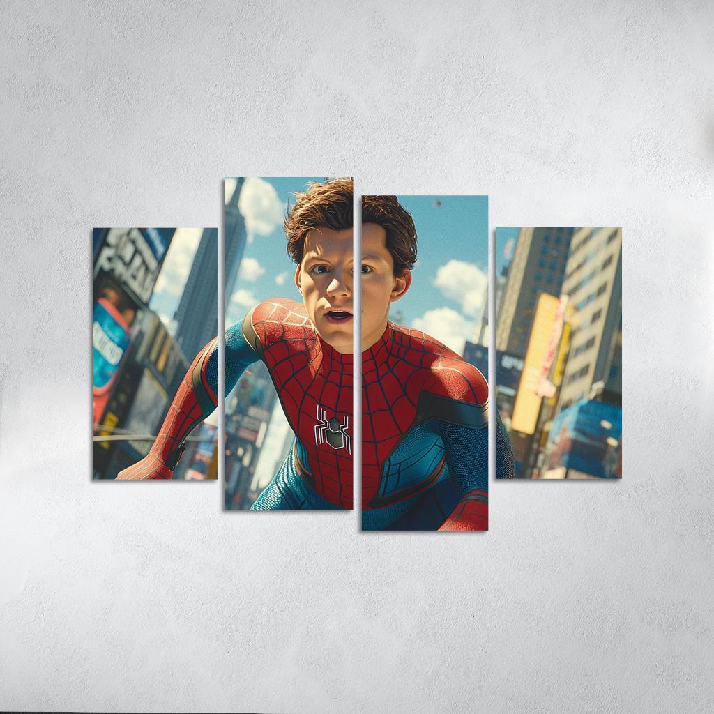 Tom Holland The Web-slinger With Heart Framed Paintings
