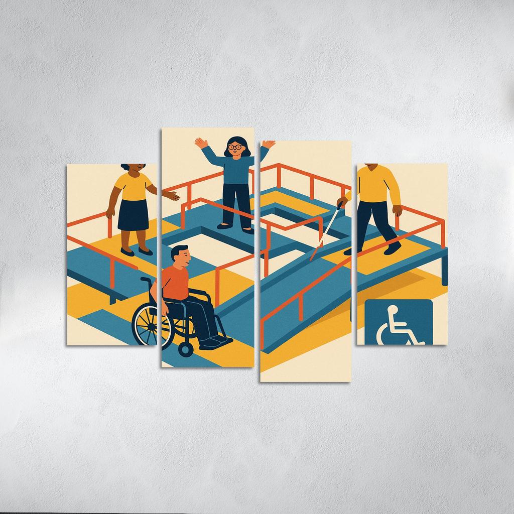 Bridges To Inclusion In Disability Awareness Art Canvas Paintings Frame