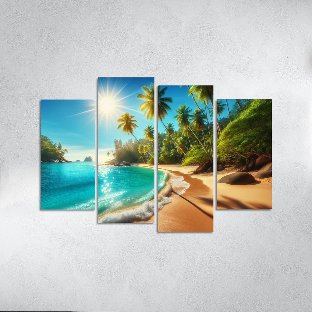Secluded Oasis Beach Premium Artwork Frames