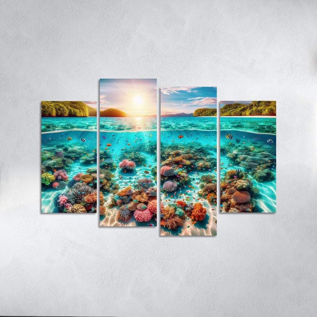 Coral Sands Beach Custom Paintings Frame