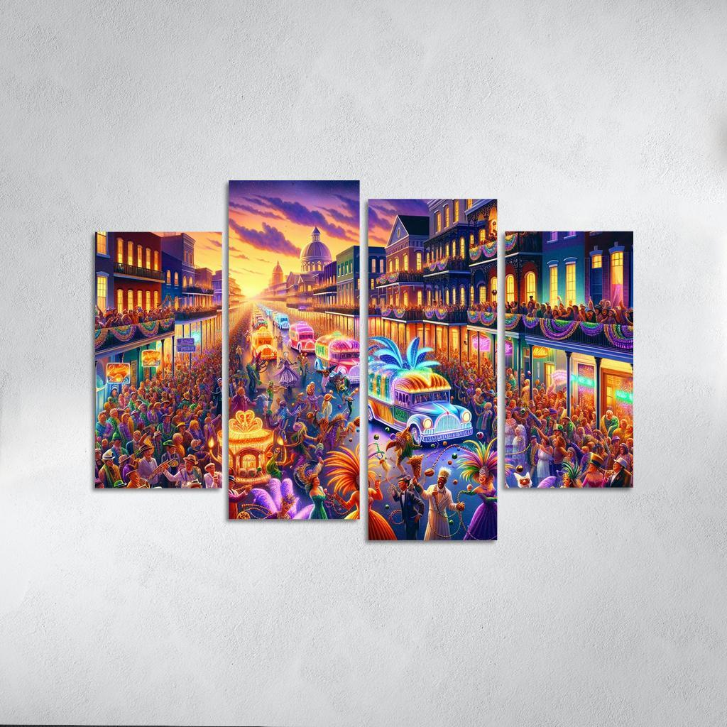 Mardi Gras - Usa Framed Paintings