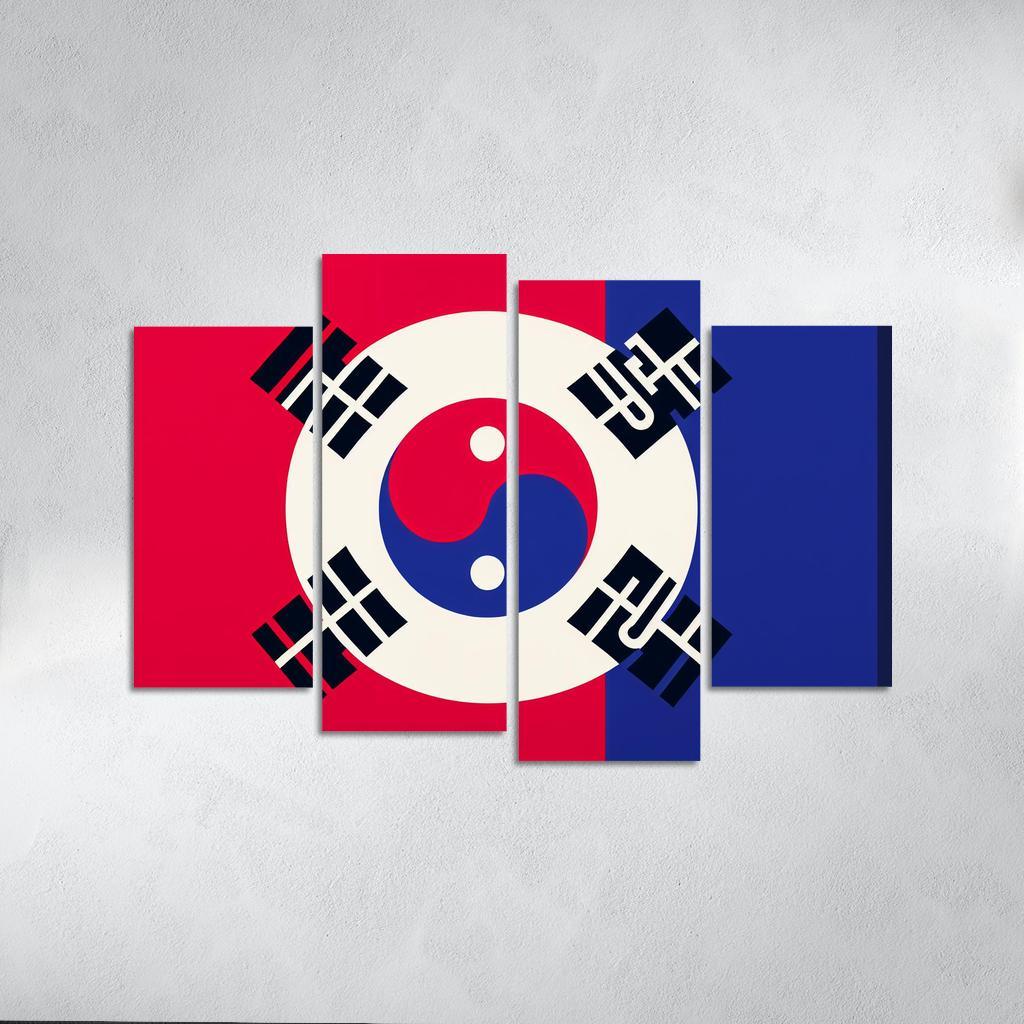 Heritage Of The East The Flag Of The Republic Of Korea Multi-panel Paintings