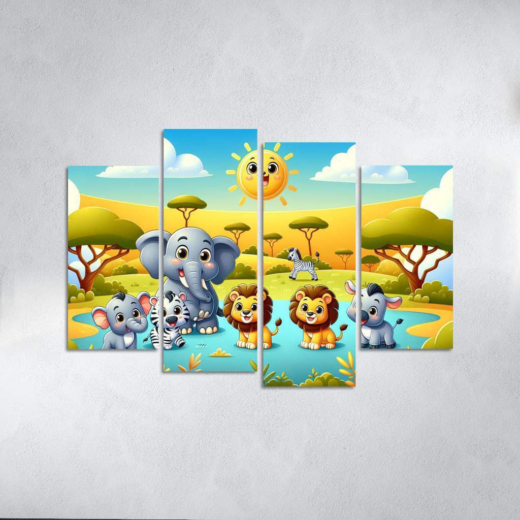 Playful Safari Expedition Premium Artwork Frames