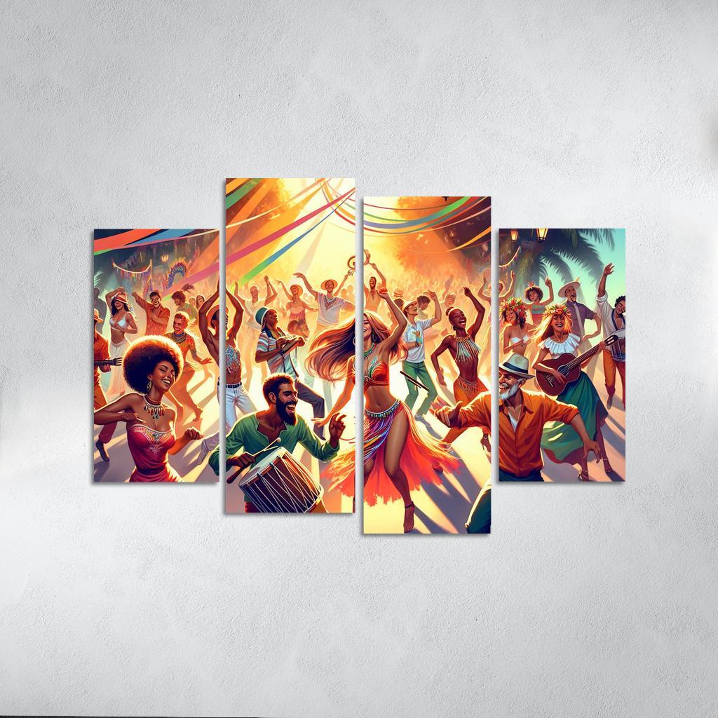 Samba De Roda The Circle Of Rhythm Modern Paintings Frame