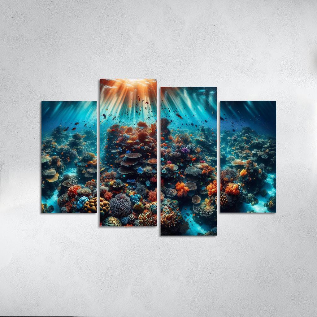 Coral Garden Underwater Paradise Custom Paintings Frame