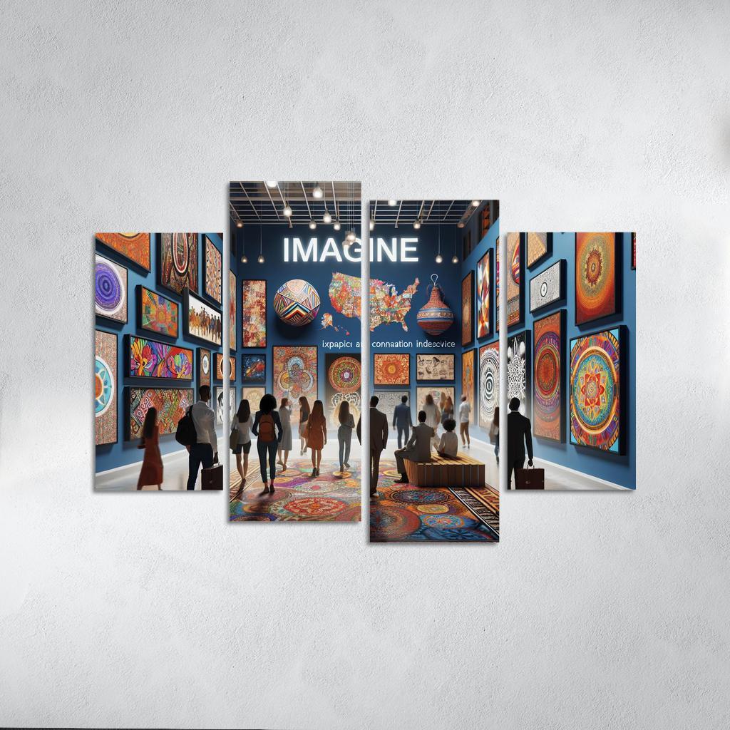 Bridging Cultures Artistic Expressions Of Unity Framed Paintings