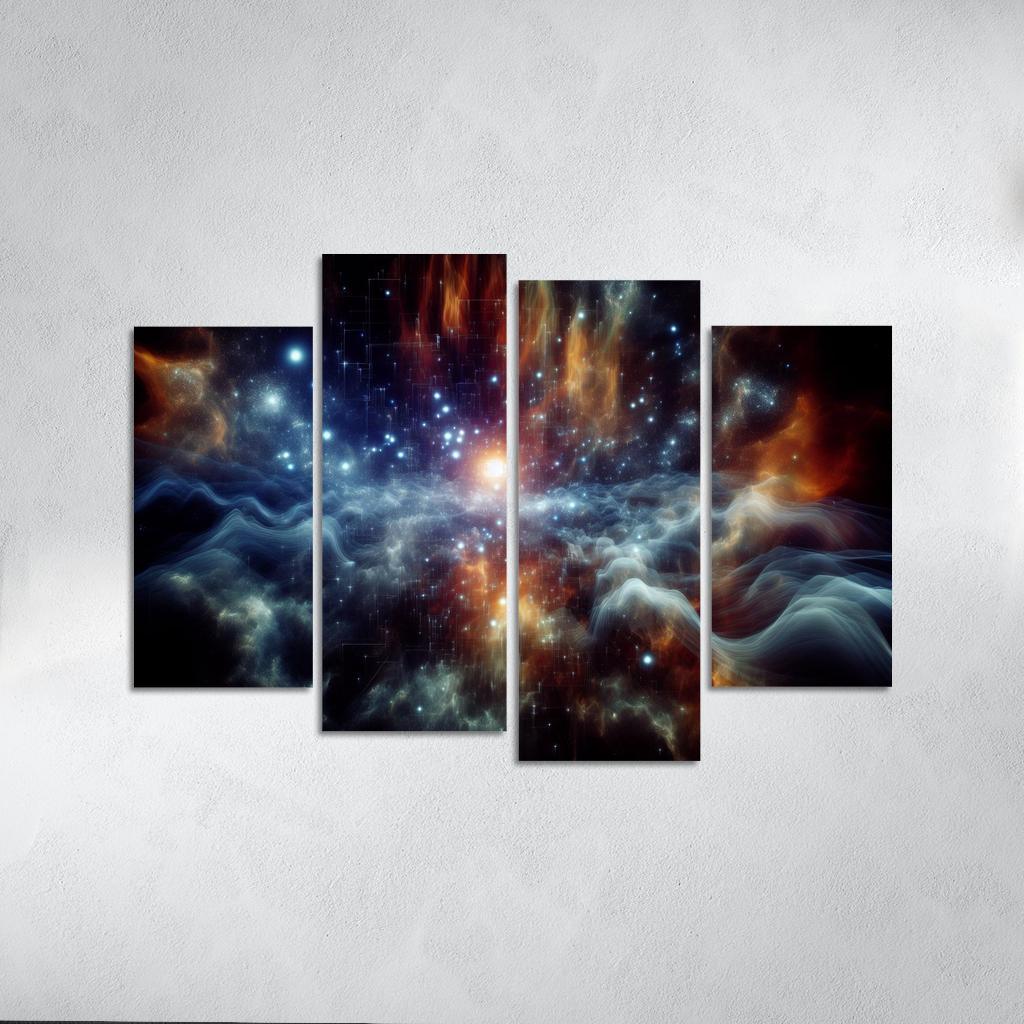 The Marvels Of Cosmic Background Radiation Abstract Paintings Frame
