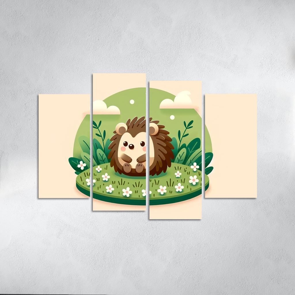 Friendly Hedgehog Modern Paintings Frame