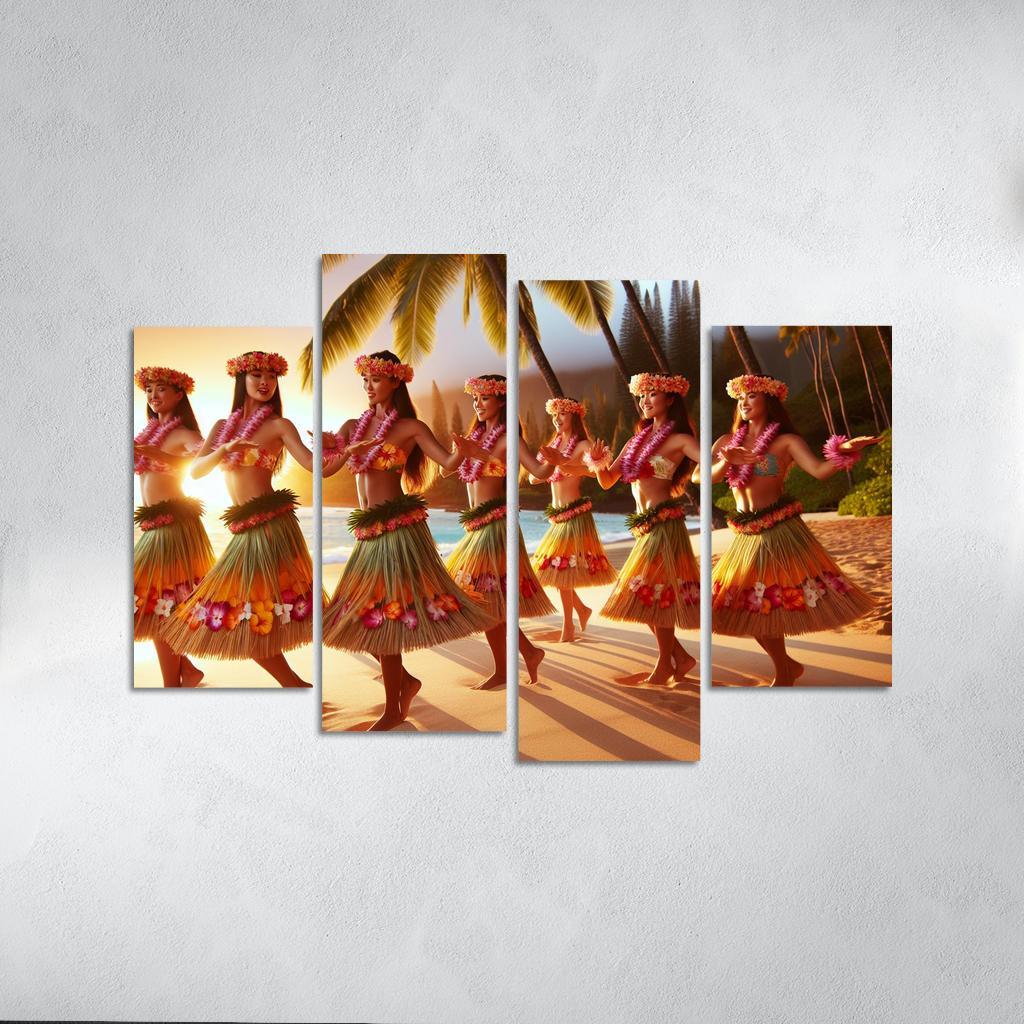 Hula The Dance Of The Hawaiian Islands Modern Paintings Frame