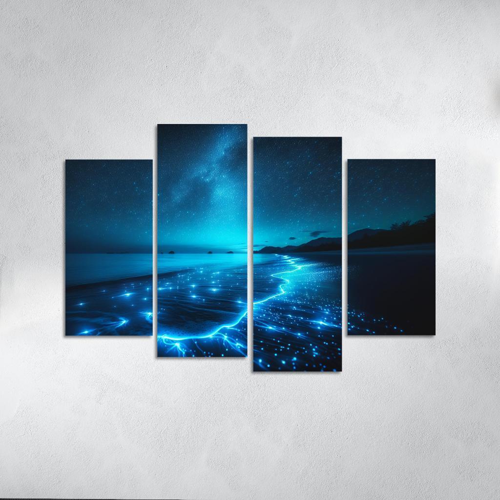 Mystic Waters Nighttime Beach Experience Art Trends