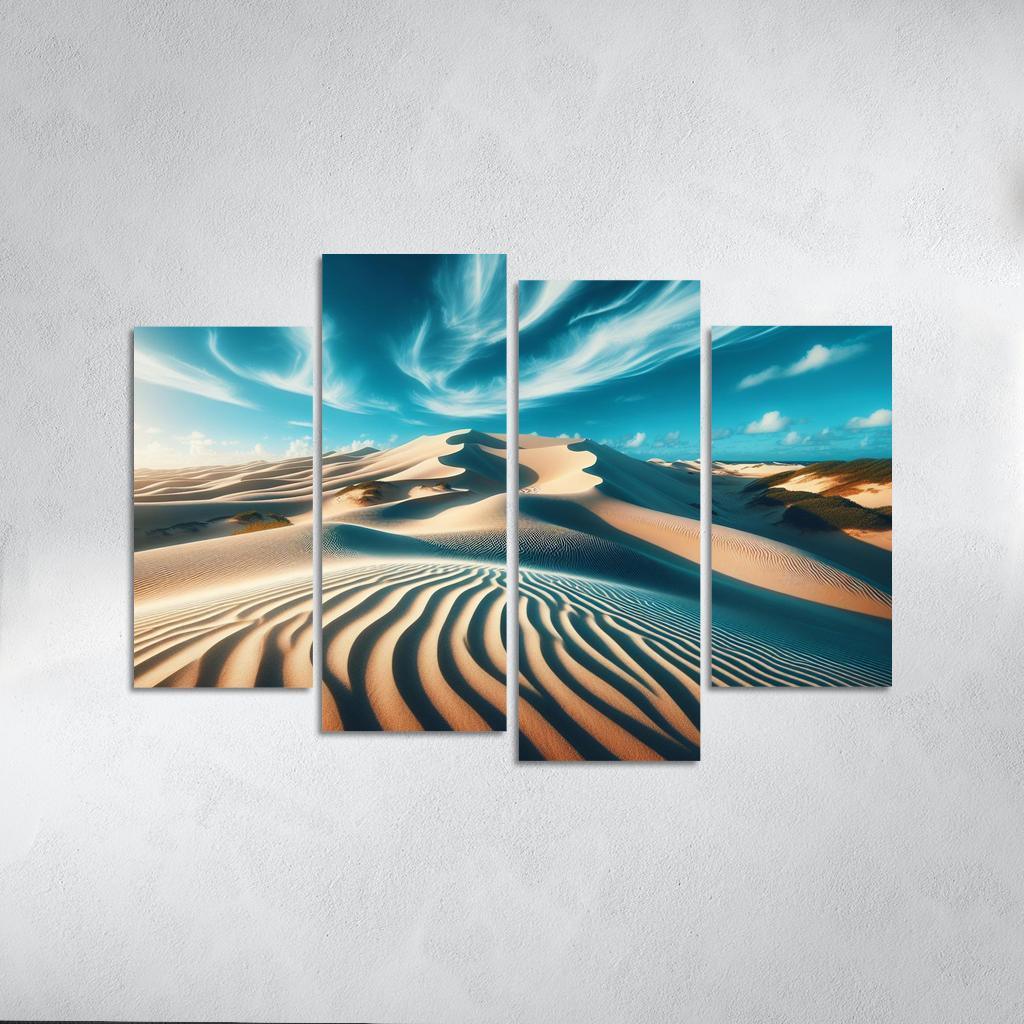 Sunlit Dunes Windswept Beauty Multi-panel Paintings