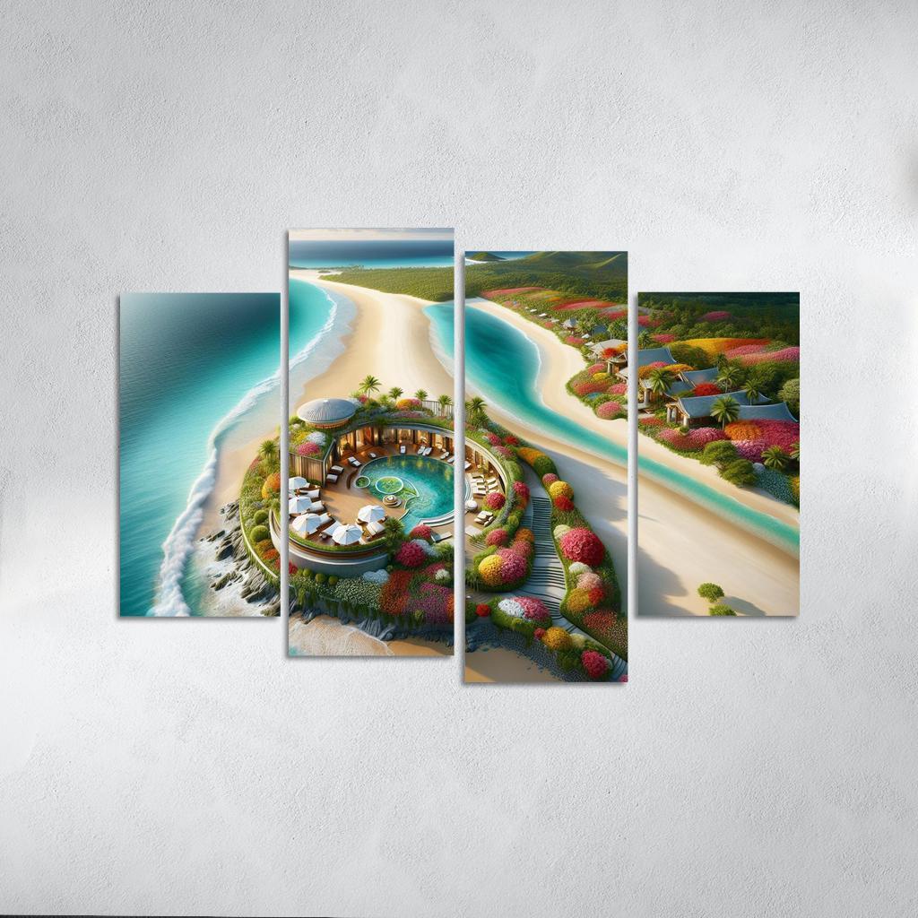 Tranquility Beach Spa And Nature Retreat Premium Artwork Frames