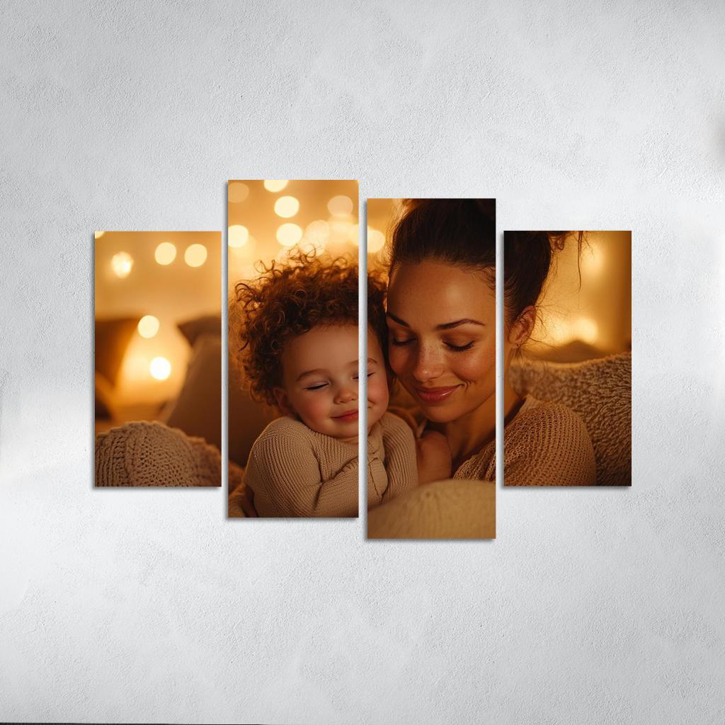 The Comfort Of Her Love A Mothers Embrace Canvas Paintings Frame
