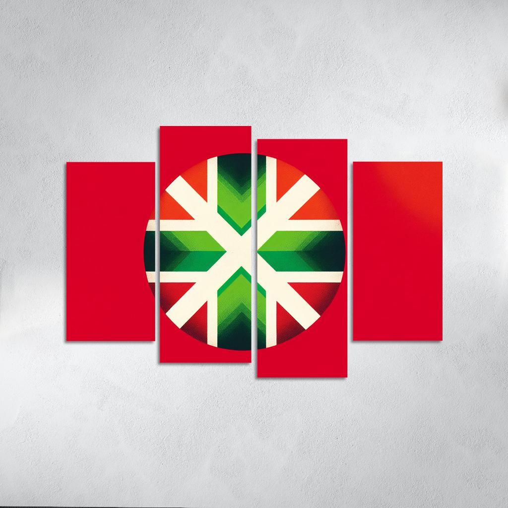 Echoes Of Tradition The Flag Of The Basque Country Multi-panel Paintings