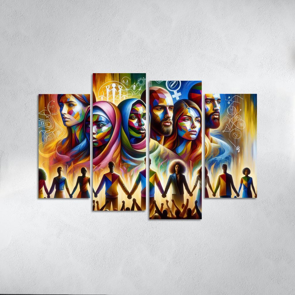 Echoes Of Equality Gender Justice Through Art Multi-panel Paintings