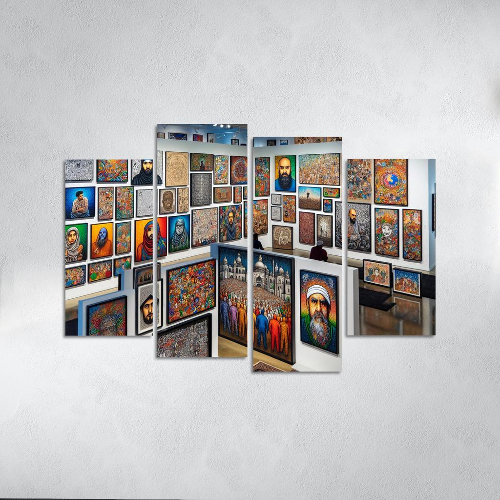 Fragments Of Reality Exploring Identity And Belonging Multi-panel Paintings