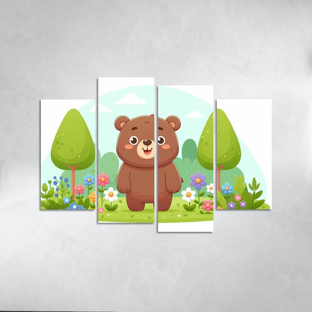 Brave Bear - Woodland Adventures Framed Paintings