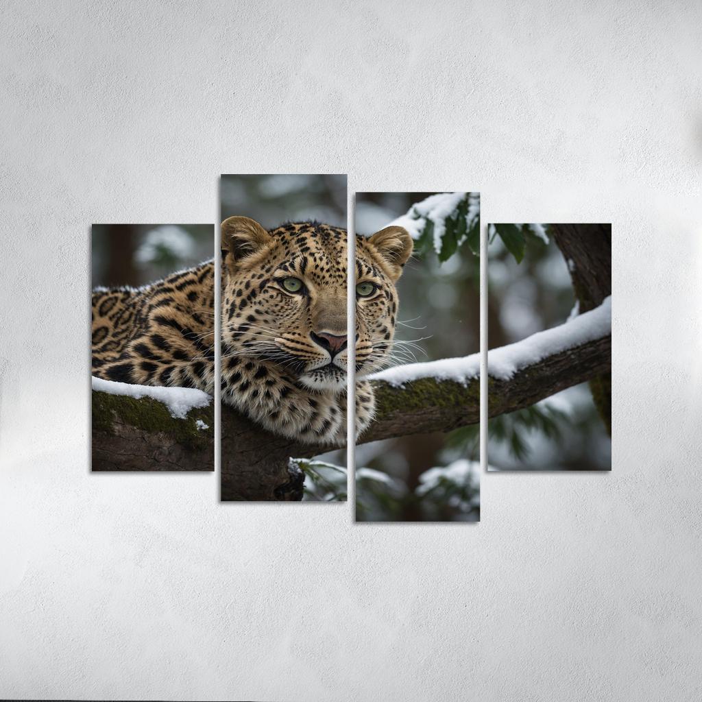 The Magnificent Amur Leopard Ghost Of The Forest Canvas Paintings Frame