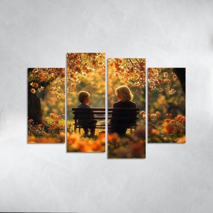 The Wisdom Of Ages A Mothers Guiding Hand Canvas Paintings Frame