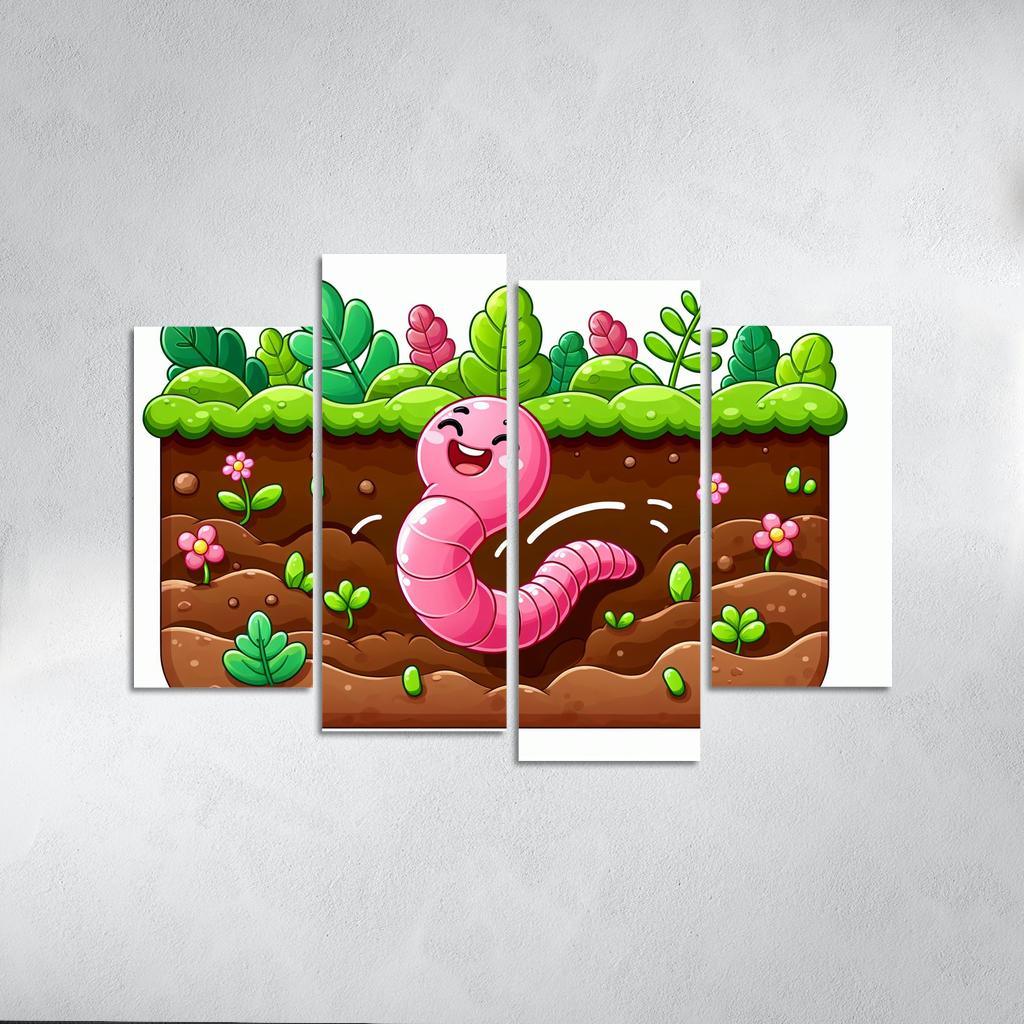 Wiggly Worm Modern Paintings Frame