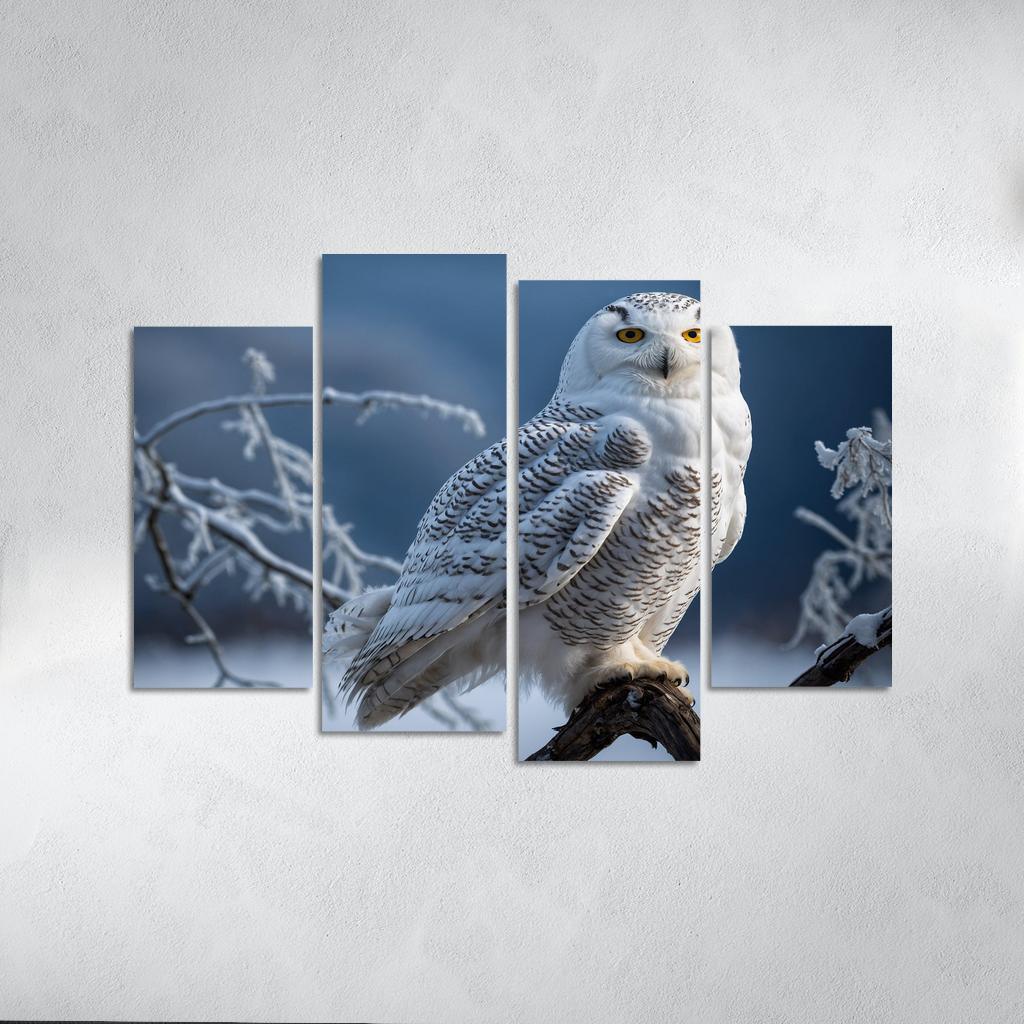 The Regal Snowy Owl Silent Hunter Of The Arctic Modern Paintings Frame