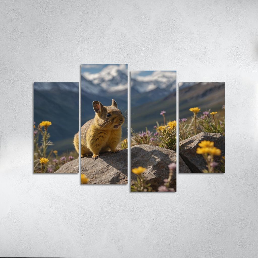 The Elusive Pika Mountain Sentinel Canvas Paintings Frame