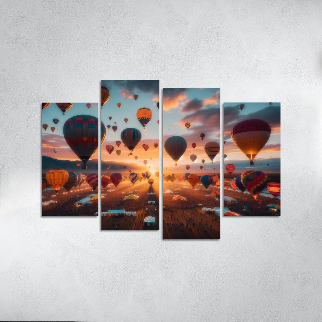 Albuquerque International Balloon Fiesta Canvas Paintings Frame