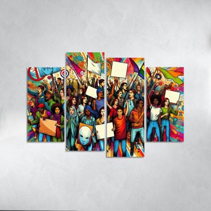 Youth Voices The Power Of Future Generations Multi-panel Paintings