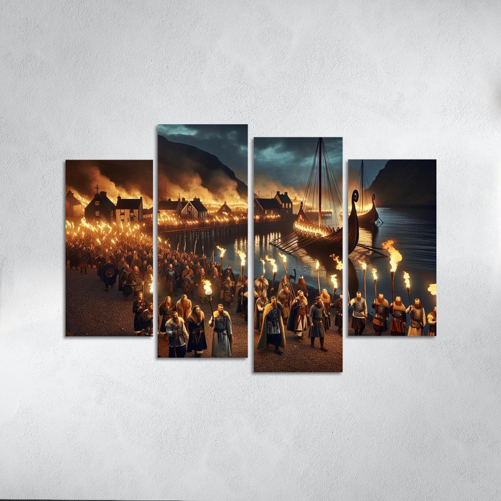 Up Helly Aa Canvas Paintings Frame