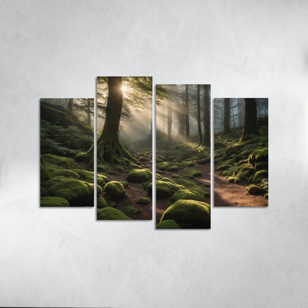 Ethereal Glow Of Misty Forest Trails Art Trends