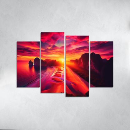 Sun-kissed Bluffs Scenic Lookout Custom Paintings Frame