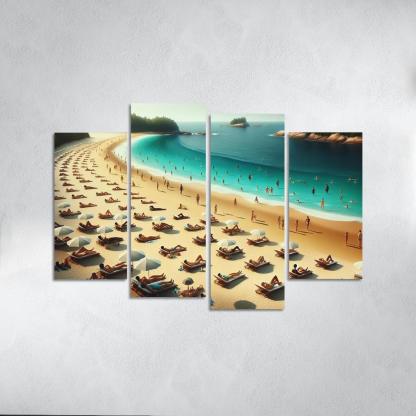 Oasis Beach Peaceful Sunbathing Retreat Art Trends
