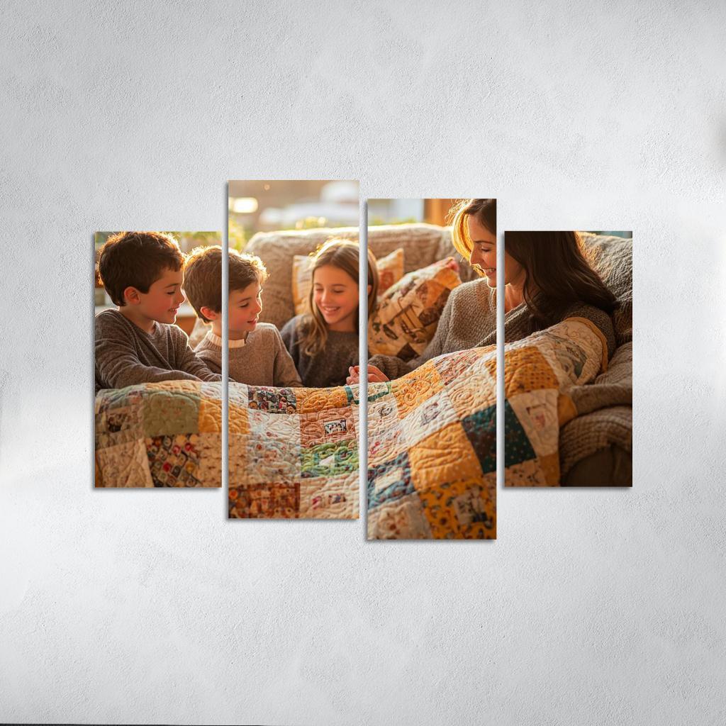 A Quilt Of Memories Stitched With Love Modern Paintings Frame