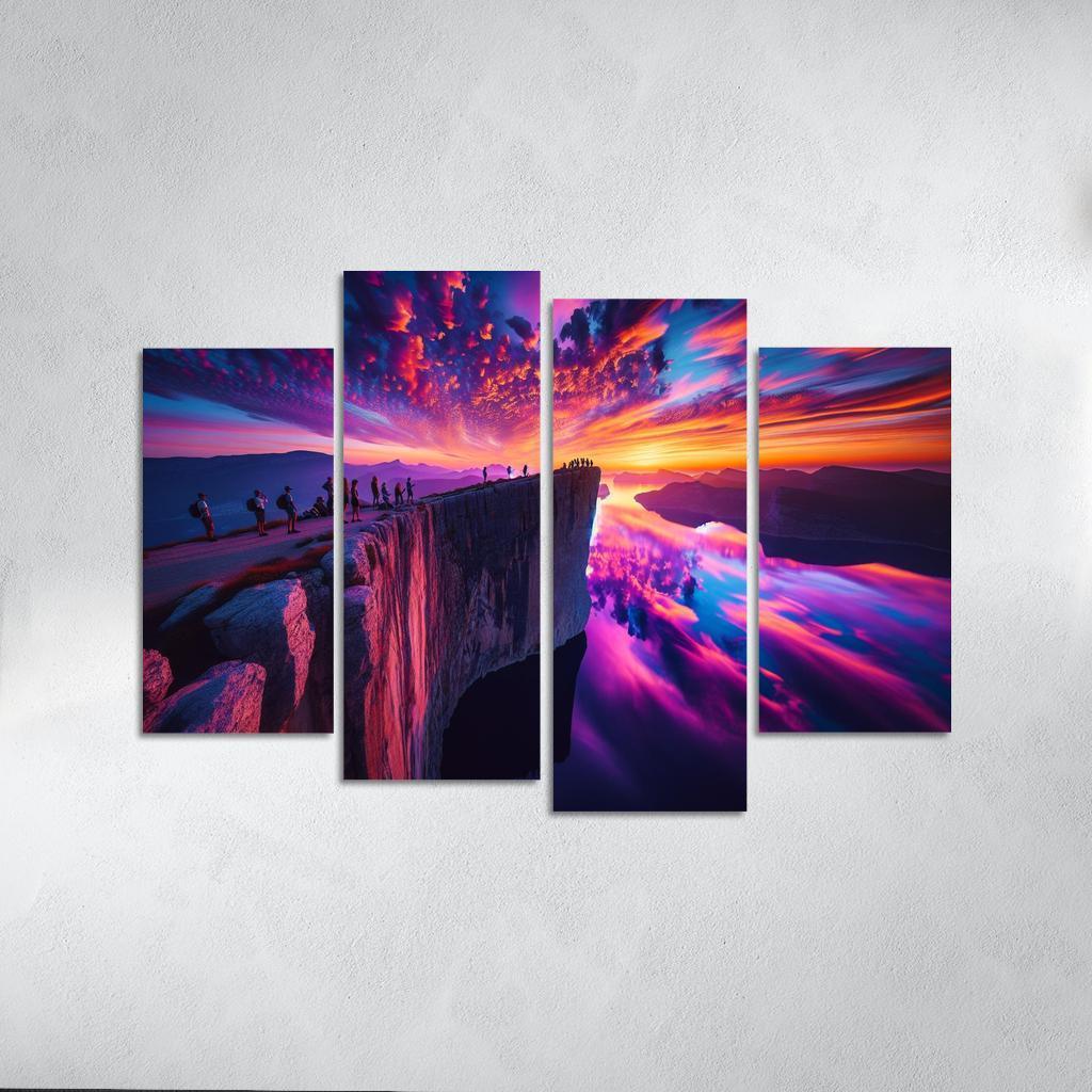 Sunset Ridge Cliffside Viewpoint Art Trends