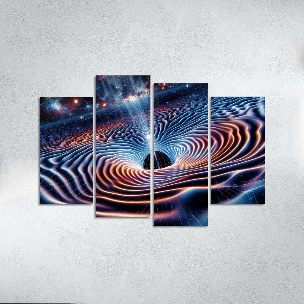 The Search For Gravitational Waves Abstract Paintings Frame