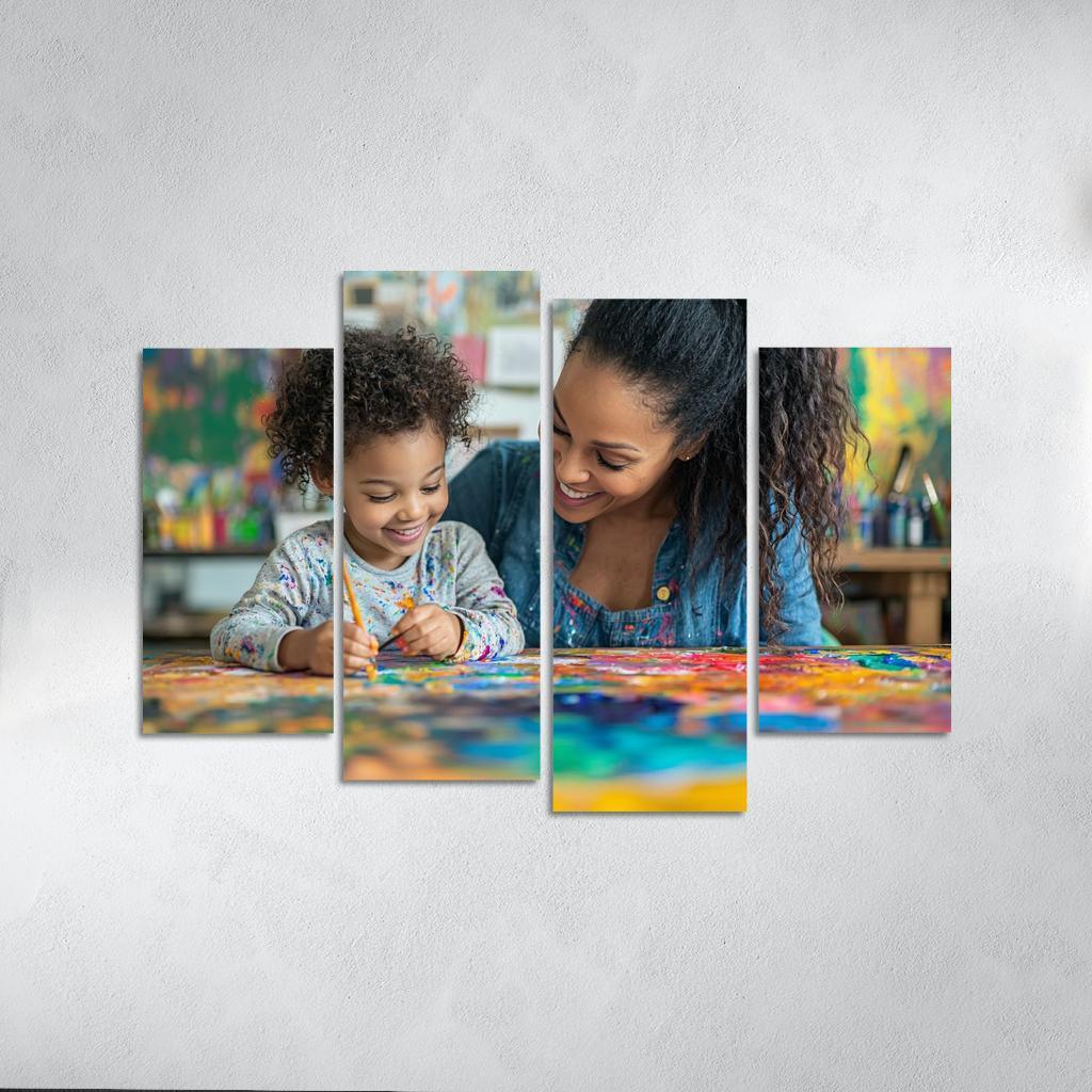 A Canvas Of Love A Mothers Artistic Spirit Canvas Paintings Frame