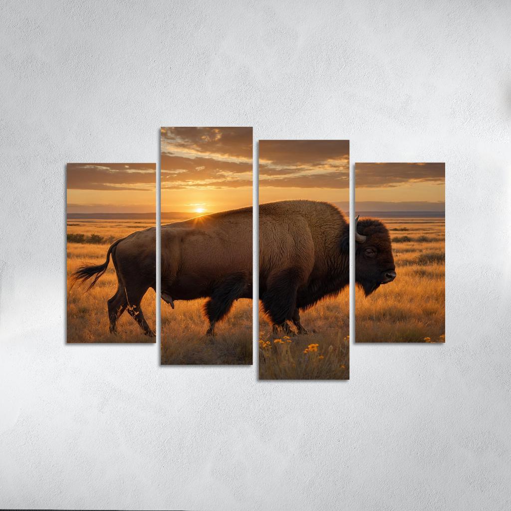 The Powerful Bison Icons Of The Plains Canvas Paintings Frame