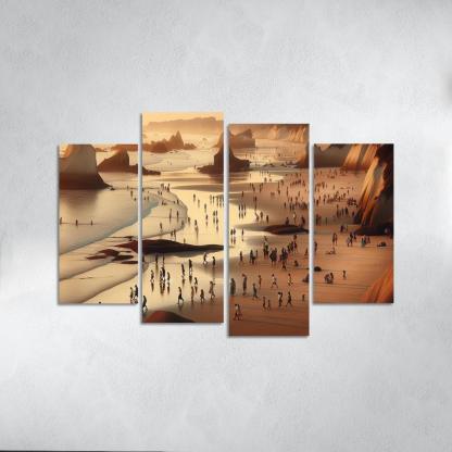 Wanderlust Beach Path Of Discovery Multi-panel Paintings