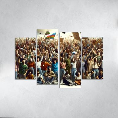 Voices Of The Future Youth Activism And Change Multi-panel Paintings