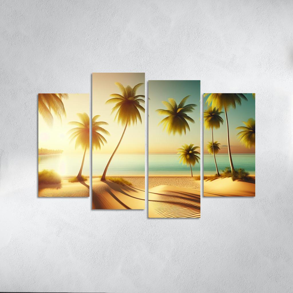 Whispering Sands Serene Retreat Modern Paintings Frame